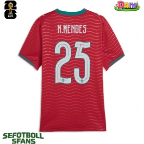 Portugal Nuno Mendes #25 Hemmatröja Kvinnor VM 2026 Kortärmad